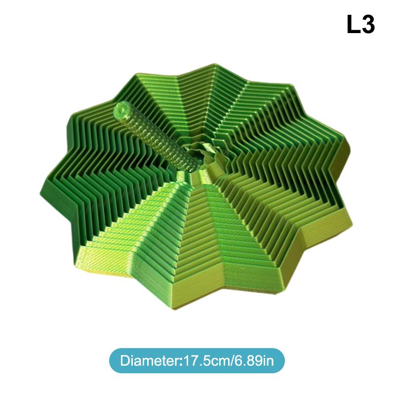 3D Printed Expanded Sensory Fidget Star Star Shaped Fidget Toys With Handles Decompression Toys Stress Relief Whirling Spiral