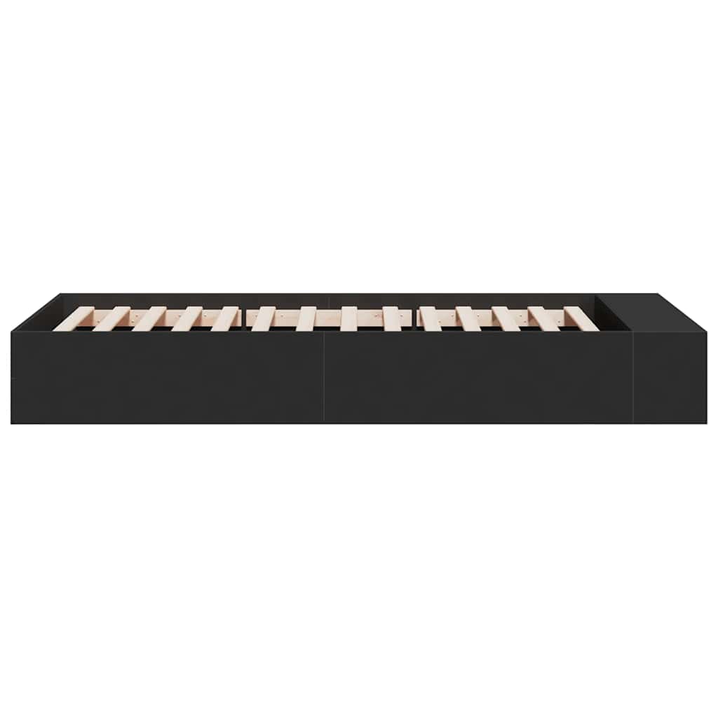 Bed Frame Black 75 x 190 cm Particleboard