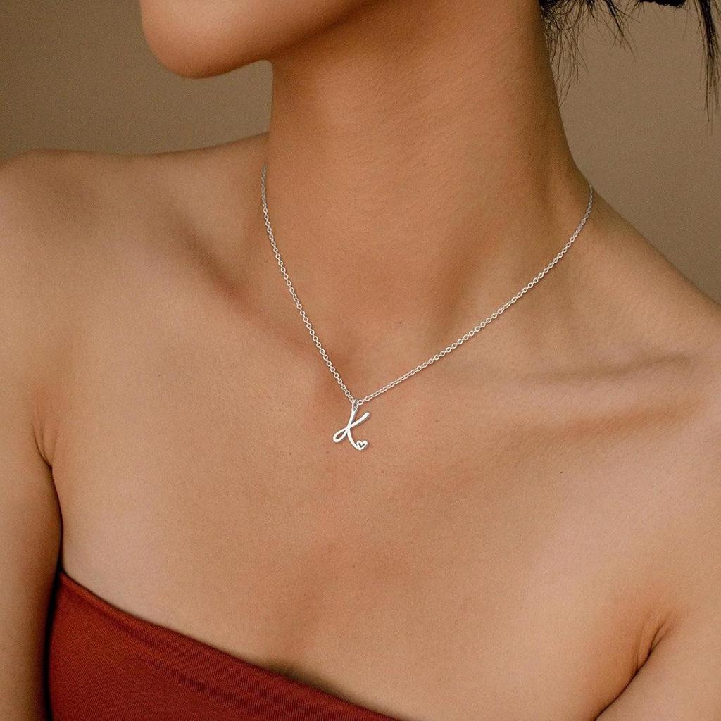 Stainless Steel Luxury Letter Necklace - Women's Stylish Clavicle Chain