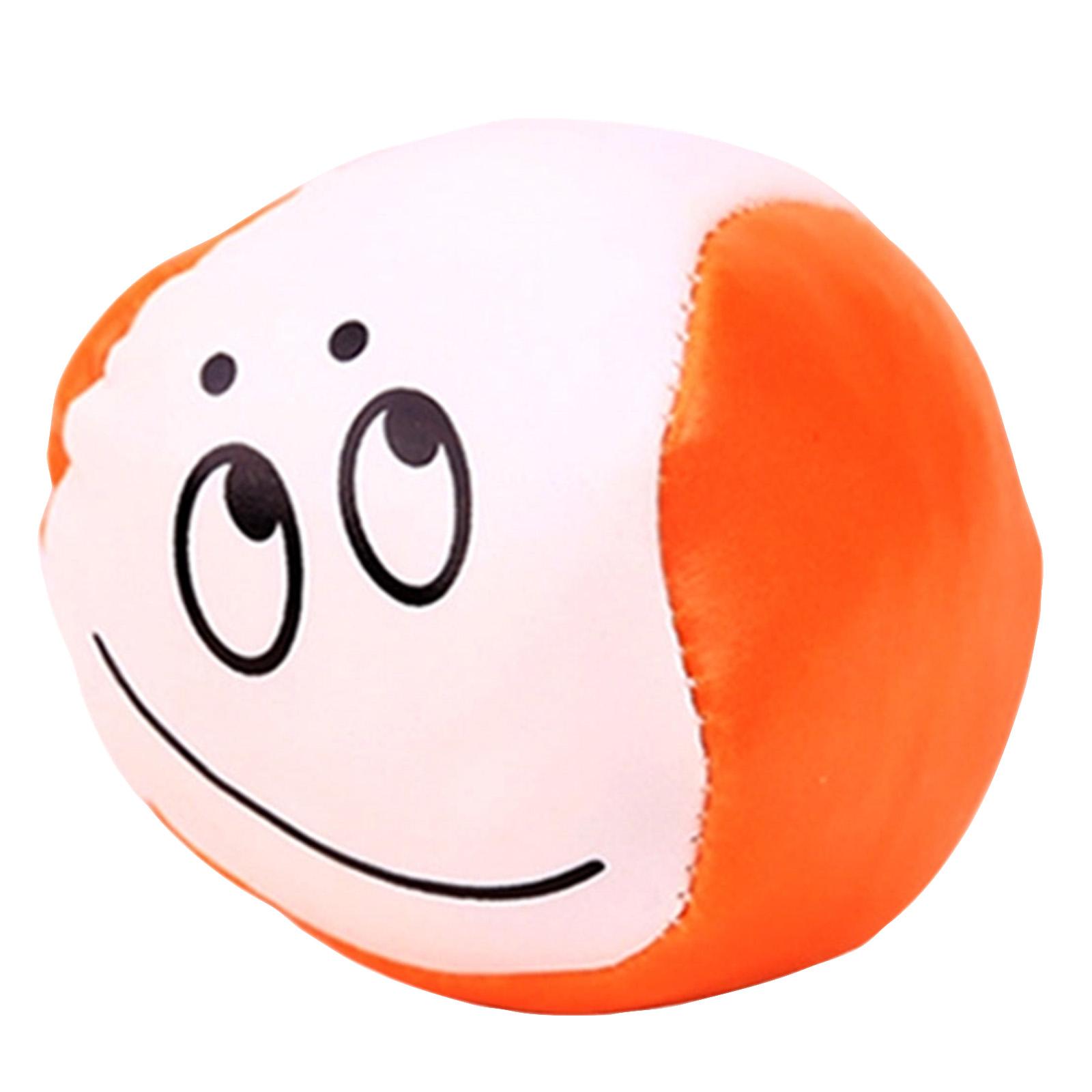 

Soft Plush Bean Bag Toy with Cartoon Expression Design for Stress Relief and Hand Exercise Suitable for Office and Home Use One Size помаранчевий