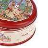 Christmas Round Tin Box Cookies Chocolate Candy Storage Cute Cartoon Snowflake Pastry Gift Packaging Reusable Metal Container