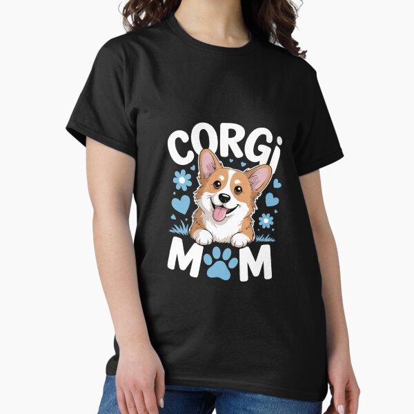 Corgi Mom Mum Dog Floral Men Women Classic T-Shirt