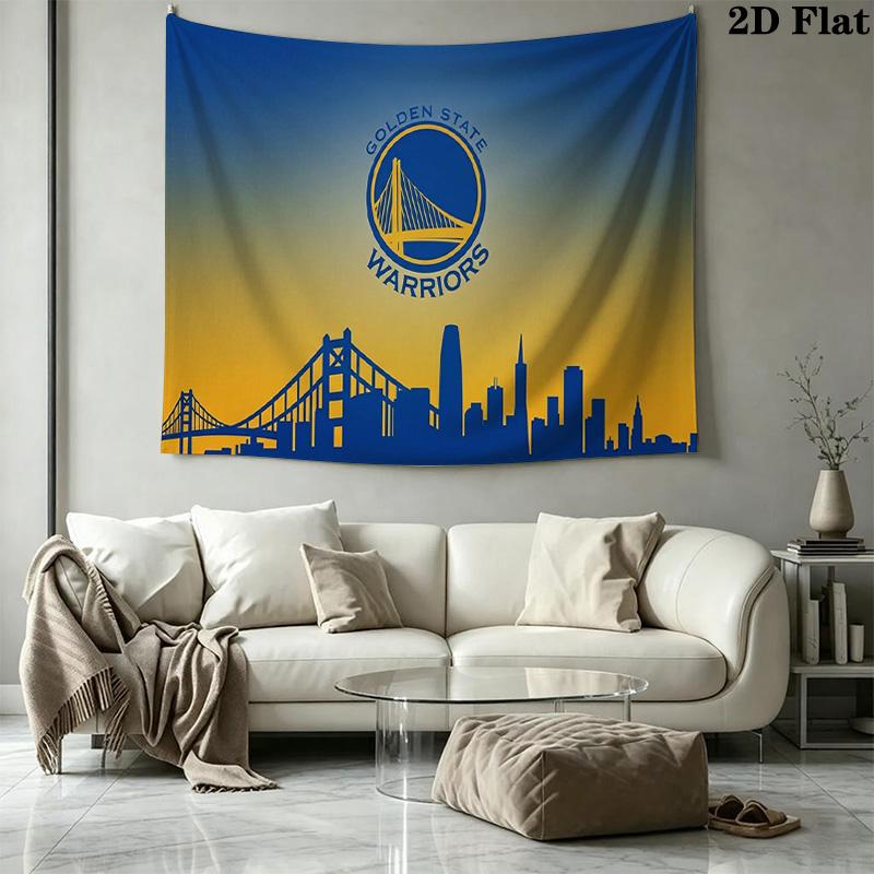 Golden State Warriors Wall Tapestry Aesthetic Wall Hanging Printed Fabric Blanket Decorative Tapestries for Bedroom Living Room Home Decor
