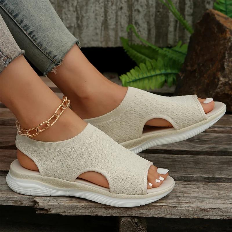 Fashion 2024 Beach Sandal for Men Casual Round Toe Solid Color Plus Size Sports Slippers Outdoor Lightweight Shoes Sandalias