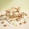 Marble Track Building Set Develops Intelligence Wooden Run for Kids, Boys