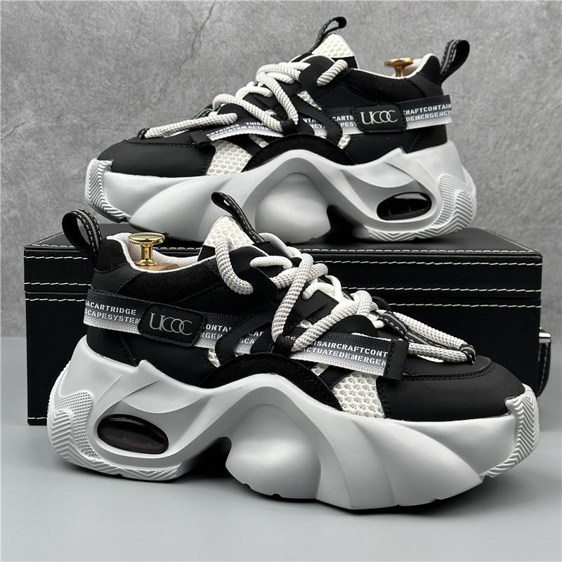 

Весенние мужские кроссовки на платформе из сетчатой ткани, дышащие, массивные, мужские кроссовки, спортивная обувь для активного отдыха, обувь для ходьбы, Zapatillas Hombre 38 чёрный