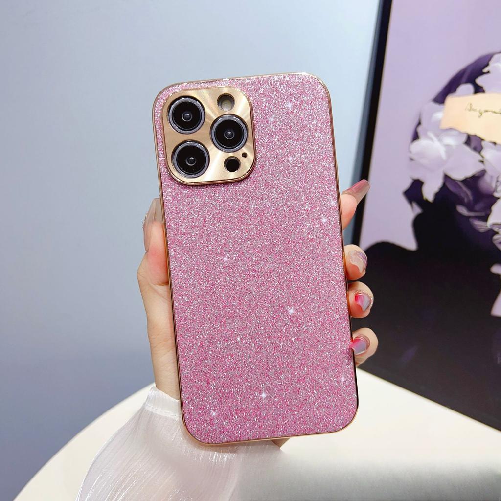 Galvanisiertes Stern Diamant Glitzerpulver ist geeignet für iPhone15 Hülle, Apple 14pro Vollabdeckung Sturzsicher 11 Mode Max