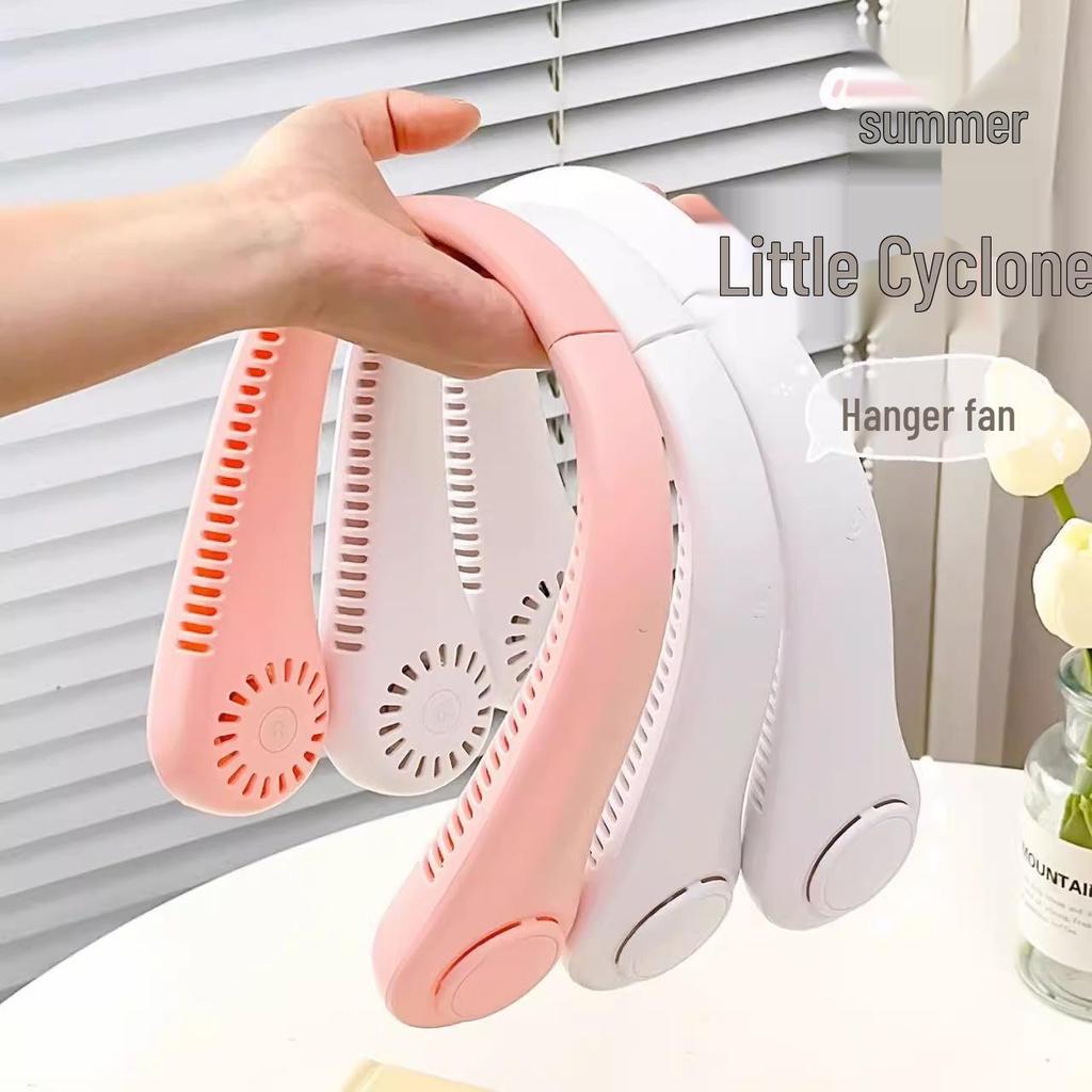 Lightweight Portable Neck Fan: 3-Speed Adjustable, Rechargeable, Ideal for Students, Office & Travel