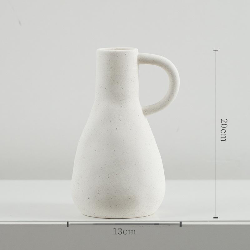 Vintage Wabi Sabi Ceramic Vase for Flower Arrangement Mid Century Modern Home Decor Desktop Water Culture Pot