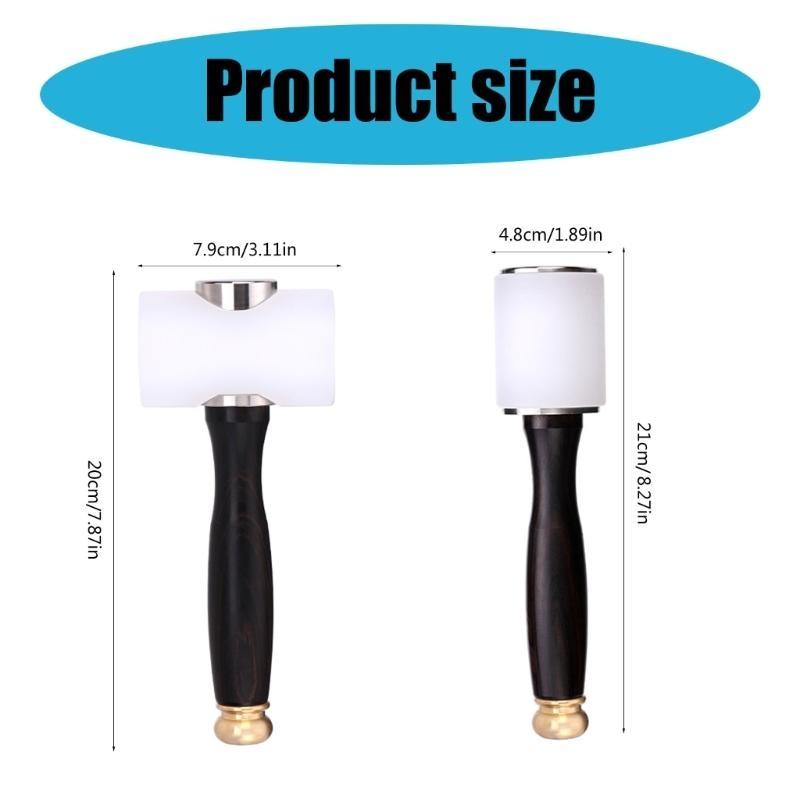 652F Handle Hammer Leathercraft Carving Hammer T-shape Hammer Practical Leather Carving Hammer Leather Craft Tool