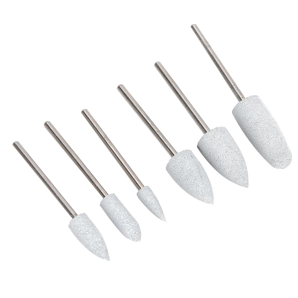 

6 шт. фрезы для ногтей, маникюрные фрезы, шлифовальная головка, полировка ногтей, аксессуары06