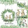 1PC 2025 Creative New Products Spring Flowers Rabbit Party Welcome Easter Wooden Listing