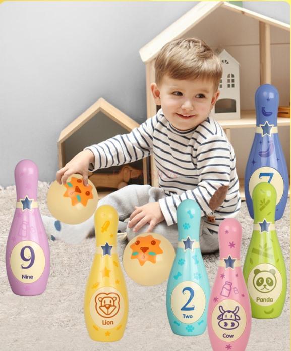 Children'S Bowling Toy Set Boys' Ball Toys Indoor And Outdoor Parent-Child Sports Baby Toys