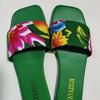 Fashion Summer New Flat Sandals Women's Fashion Square Head Open Toe Print Soft Sole Non-slip Wear-resistant Comfortable Slippers