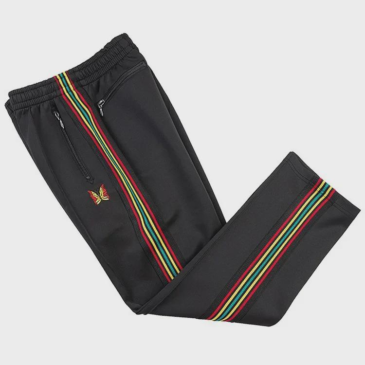 New High Street Fashion Loose Straight Butterfly Sports Pants - Unisex Black & White Striped Casual Trousers