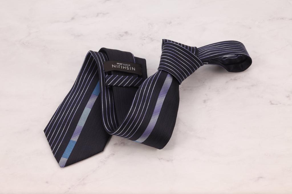 NISHIJINORI Nishijin Woven Necktie Regular Tie Panel 02 Dark Blue Mens (Nishijinori) NJ11-36