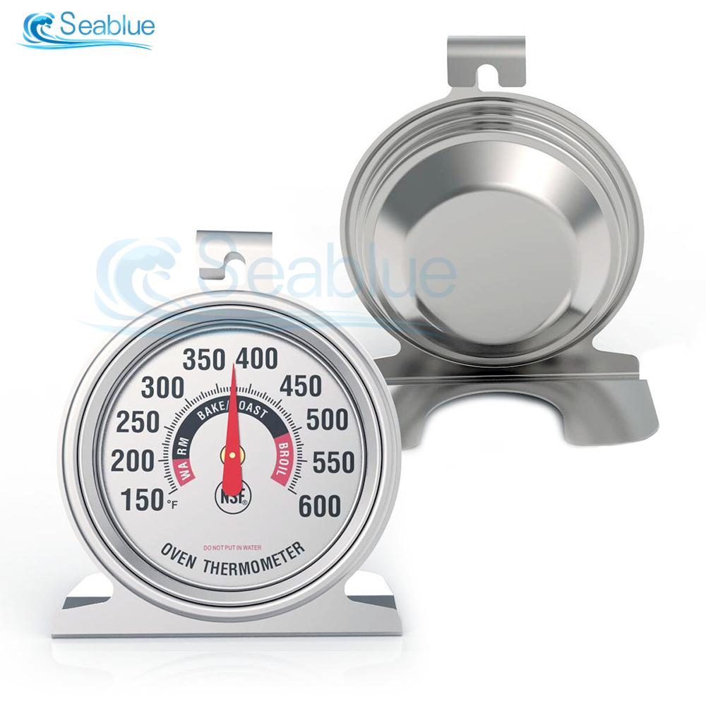 Fridge Thermometer Stainless Steel Freezer Thermometer with Red Indicator Large Dial Thermometers for Freezers Monitoring серебряный