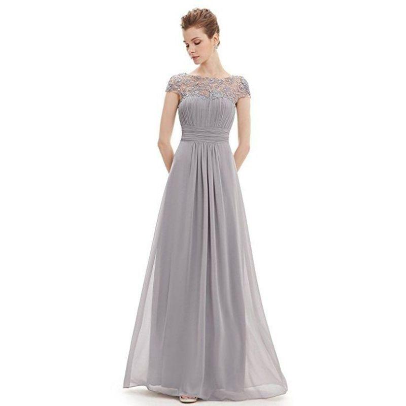 Elegante Abito Lungo in Pizzo da Donna per Balli e Feste Serale con Design Slim Fit