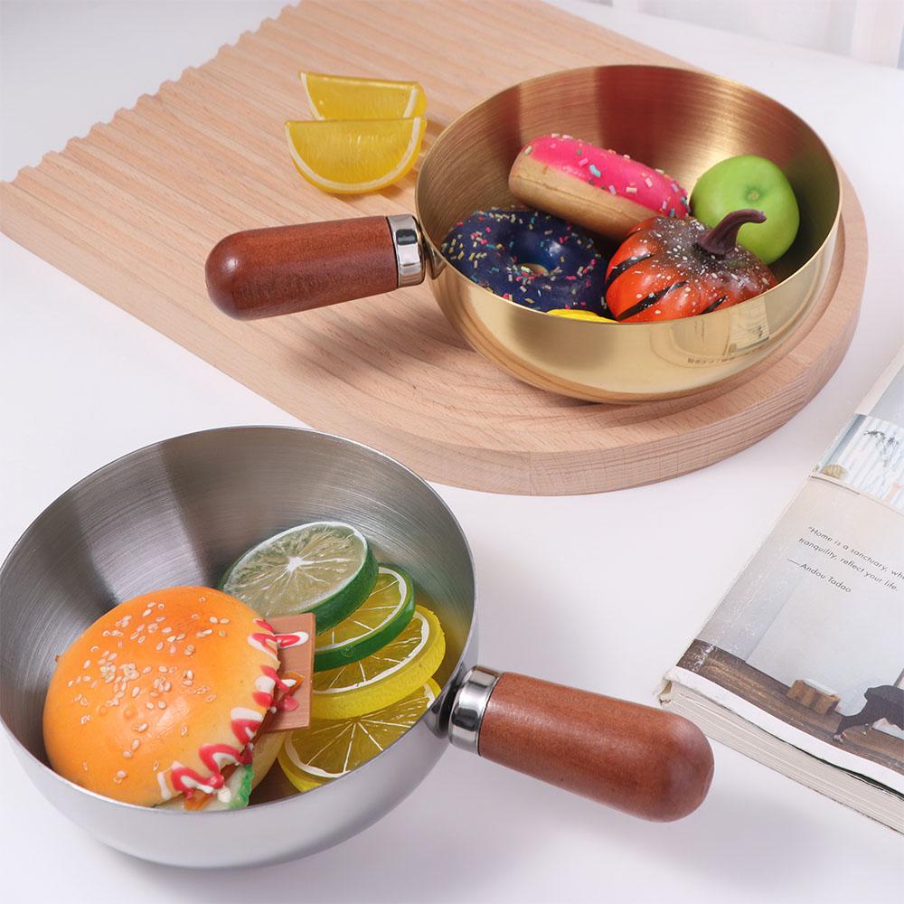 High Temperature Resistant Wooden Handle Bowl Heat-Resistant Breakfast Bowl  Instant Noodles