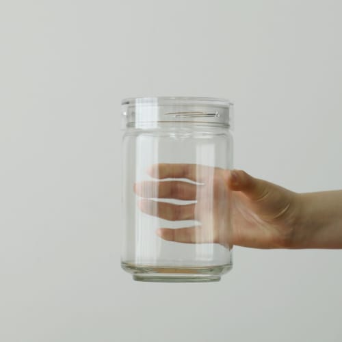 Aderia CC Bottle, 1000ml, Clear, Gift Boxed, Made in Japan, Glass Storage Container, Canister, Airtight Container, Condiment Container, Coffee Bean, F