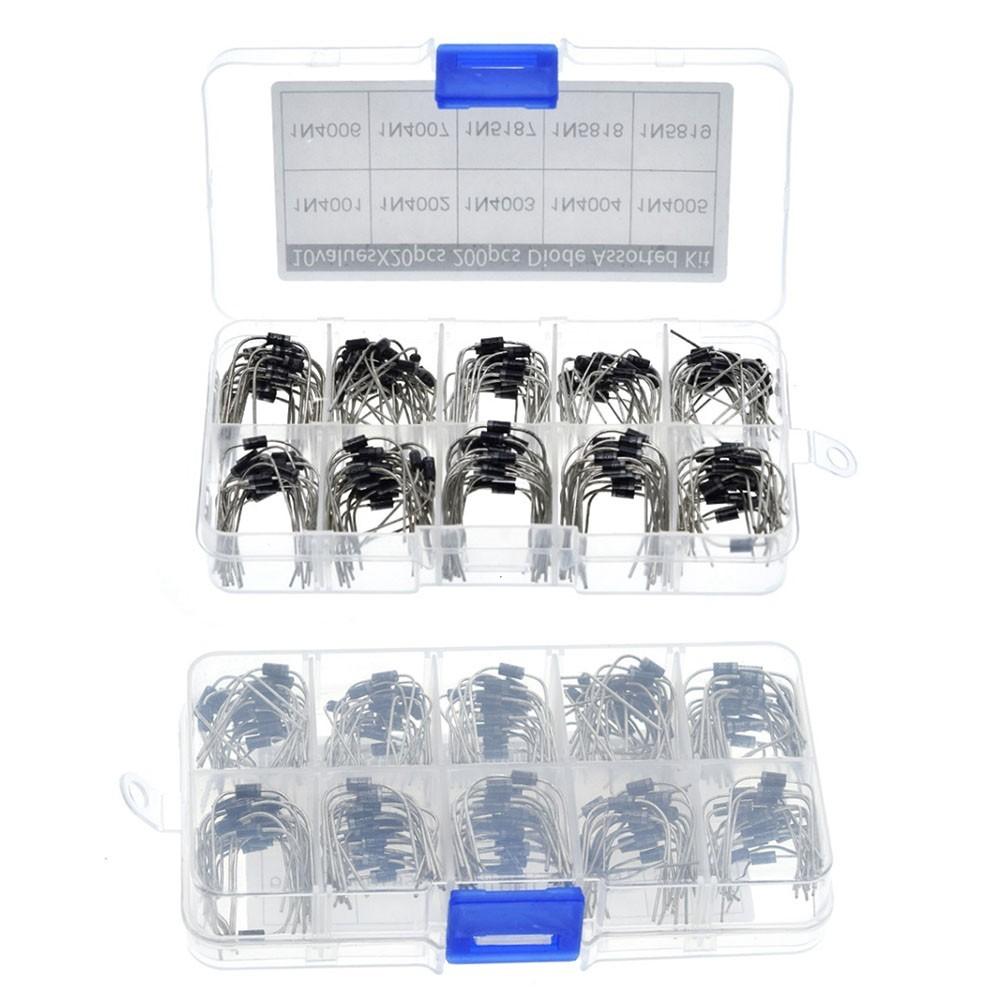 200pcs 10 Value Rectifier Diode 1N4001~1N5819 Zener Diode Assortment Kit