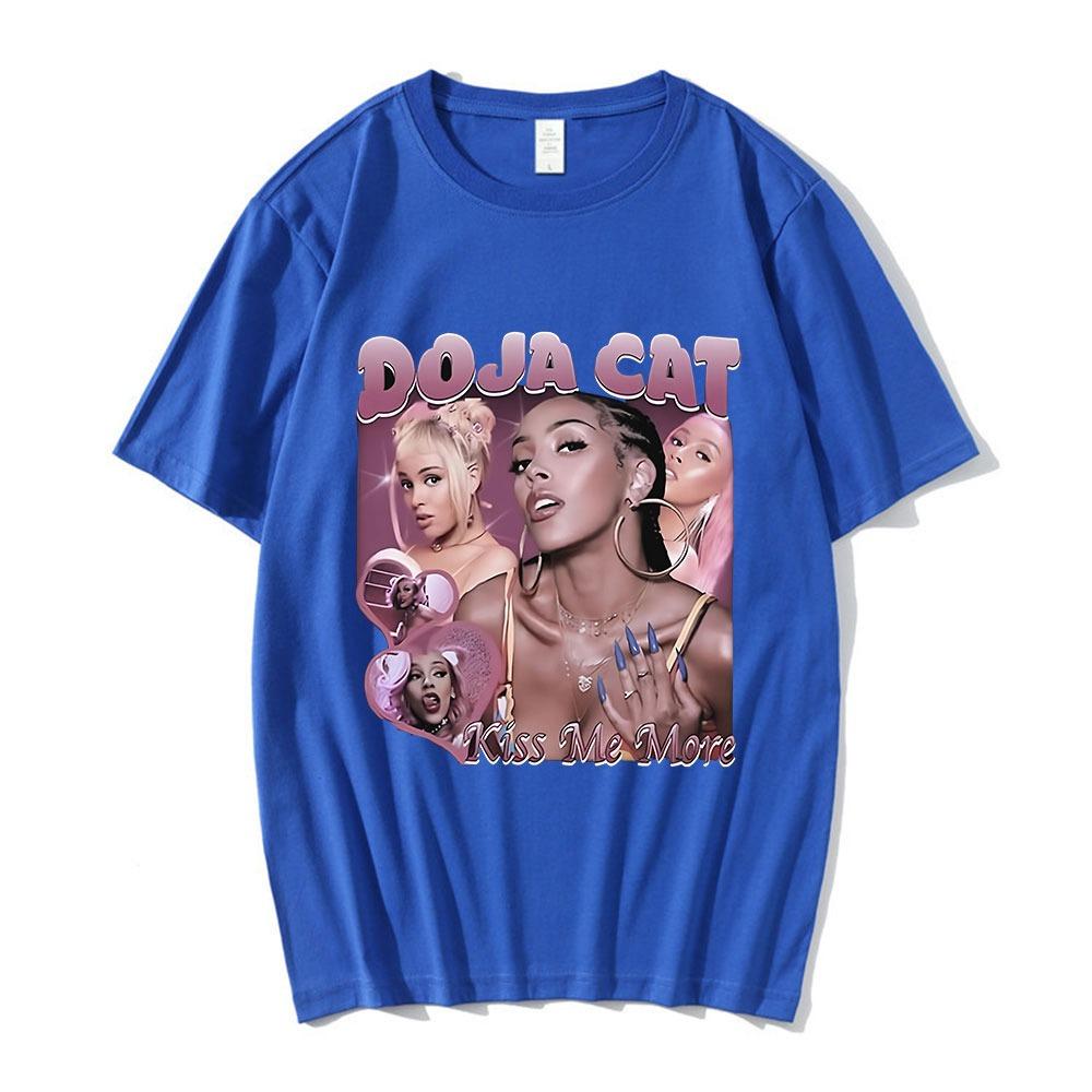 Doja Cat Kiss Me More Graphic T Shirt Men Women Clothing Fashion Harajuku T-shirt Cotton Casual Short Sleeve T-shirts