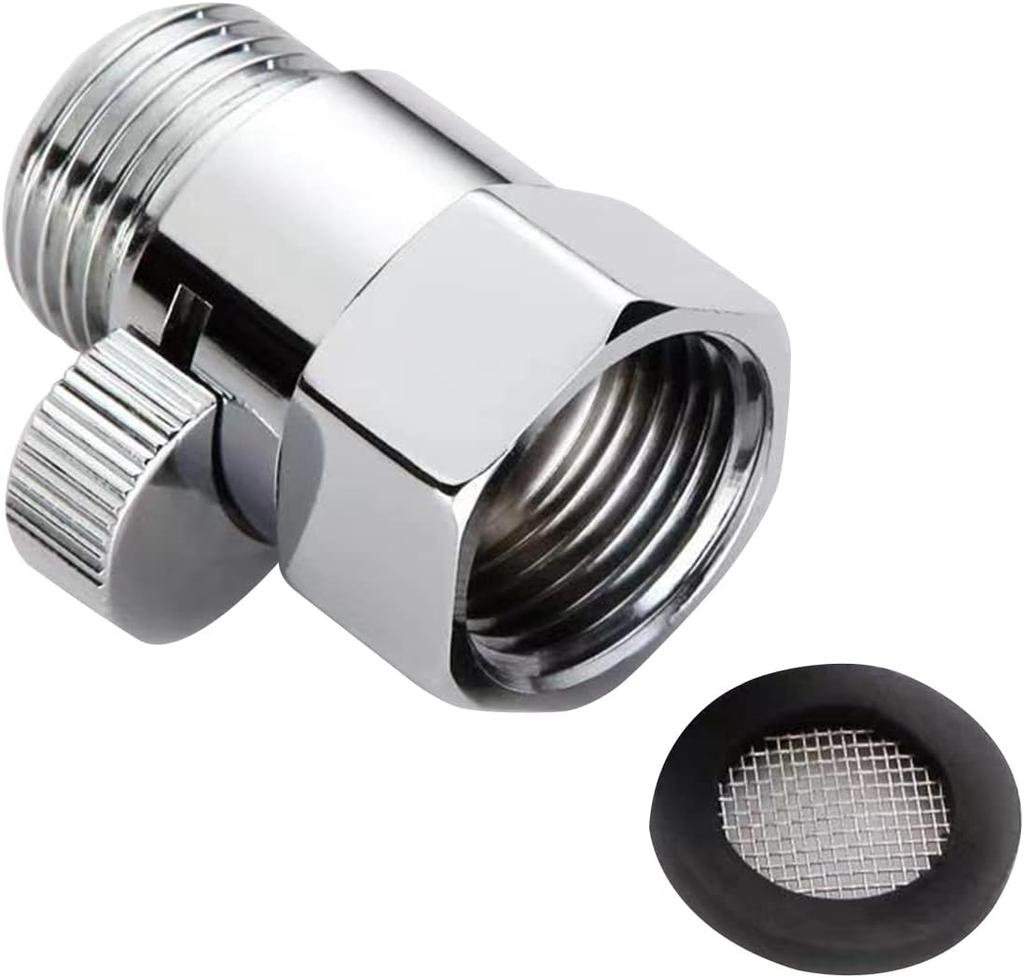 100% Brass Flow Control Valve Water Pressure Reducing Controller Hand Held Sprayer Head Shut Off Stop Switch For Shower Supply
