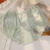 Plus Size Ladies Lace Ice Silk Sexy Pure Desire Seamless Cotton Crotch Antibacterial Underwear