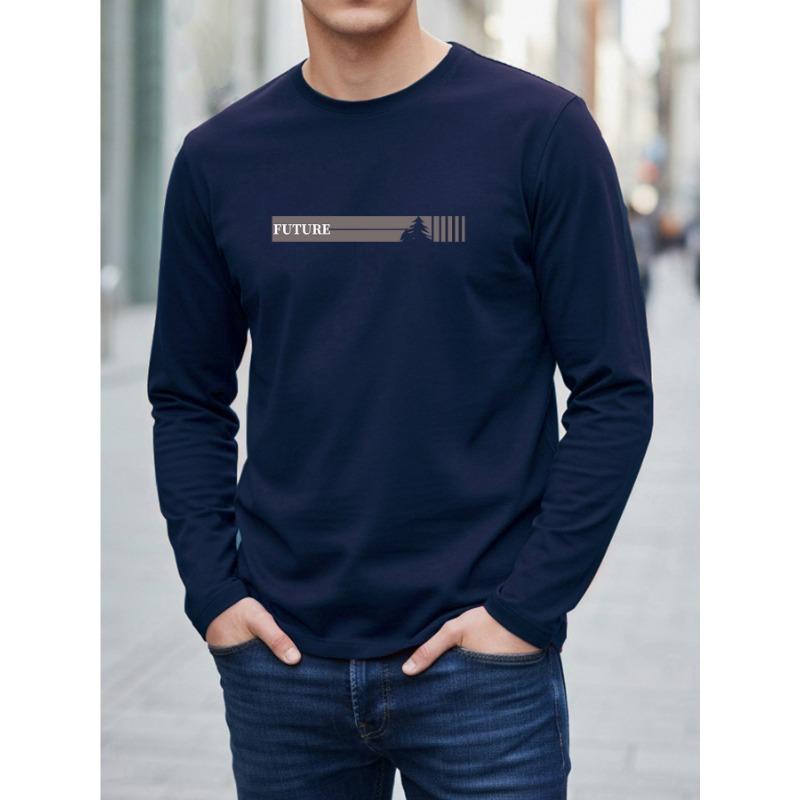 2026 Nouveau T-shirt Homme Manches Longues Impression d'Oiseaux 3D Coupe Ample Décontractée Col Rond Confortable Sportif Décontracté et Élégant Haut
