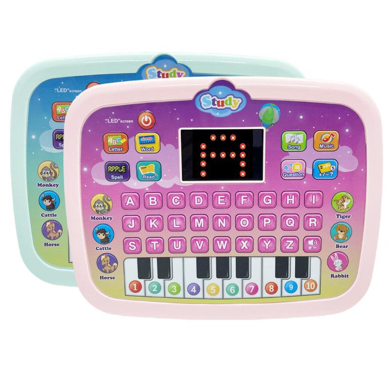 Kids Study Tablet English Learning Toy for Children Educational Keyboard Machine with LED Display