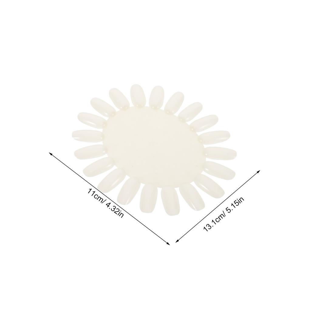 20Pcs Nail Display Wheel Oval Transparent Plastic Sample Board 20 Tips for Manicure Nail Polish Color Show Wheel Salon DIY Art