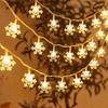 Christmas Lights Fairy Lights Snowflake String Light Battery Operated Snowflake for Bedroom Garden Wedding Birthday Decoration