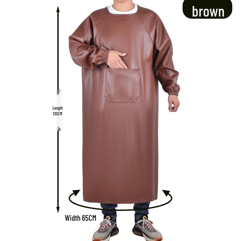 Водонепроницаемый маслостойкий фартук-халат из ПУ-кожи