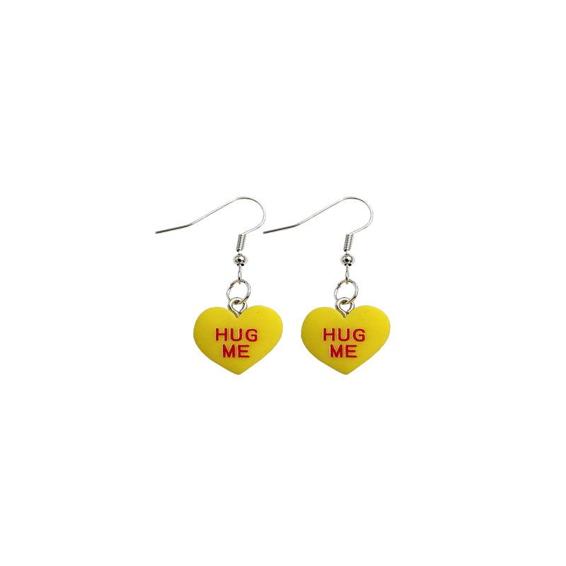 Acrylic Resin Earrings Personalized Love Letter Bemine Hugme Resin Earrings