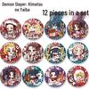 Demon Slayer Badges: Giyu Tomioka, Kyojuro Rengoku, Inosuke, Muichiro, Shinobu Kocho Anime Merchandise