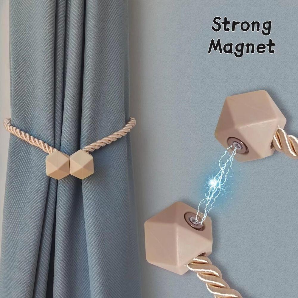 2Pcs INS Window Curtain Buckles Adjustable Magnetic Curtain Strap Curtain Holders  Home Decoration