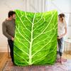 3D Groenteplanten Sla Blad Bedrukte Sjaal Deken Gepersonaliseerde Cadeau Deken Slaapkamer Bank Reizen Kamperen Zachte Sjaal Deken
