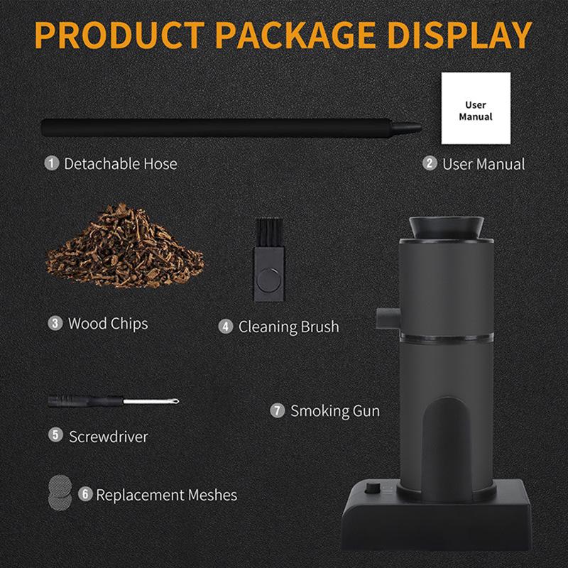 Variable Speed Kitchen Smoker Gun for Cocktails, Steaks, and Molecular Gastronomy