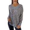 Spot 2025 European and American Autumn Women's Printed Crew Neck Long Sleeve Top
