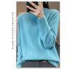 Fashion Long Sleeve Loose Knitted Sweater for Women Half High Collar Base Autumn Winter Pullovers Sweaters Women Casual Solid Ladies Knitwears 2374