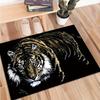 Flannel Printed Tiger Rug Realistic Animal Design Soft Fleece Floor Mat Living Room Carpet Wildlife Decor Artistic Rugs