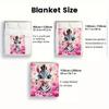 Cute Zebra Floral Fleece Blanket Pink Flowers Butterflies Animal Print Soft Flannel Throw Bed Cover Kids Room DecorGift forGirls
