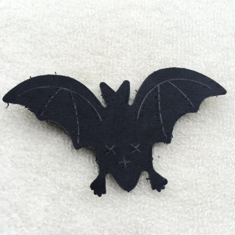 10 Stück schwarze Fledermaus/Spinnen-Scrapbook-Stücke, geeignet für Kleidung, Halloween-DIY-Dekorationen