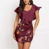 2025 European & American Slim Fit Fake Two-Piece Printed Summer Dress for Women