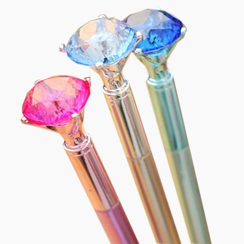 Kawaii Crystal Ball Pens Ballpen Trendy  Ballpoint Pens Korean Pens For School Stationery Office Supplies