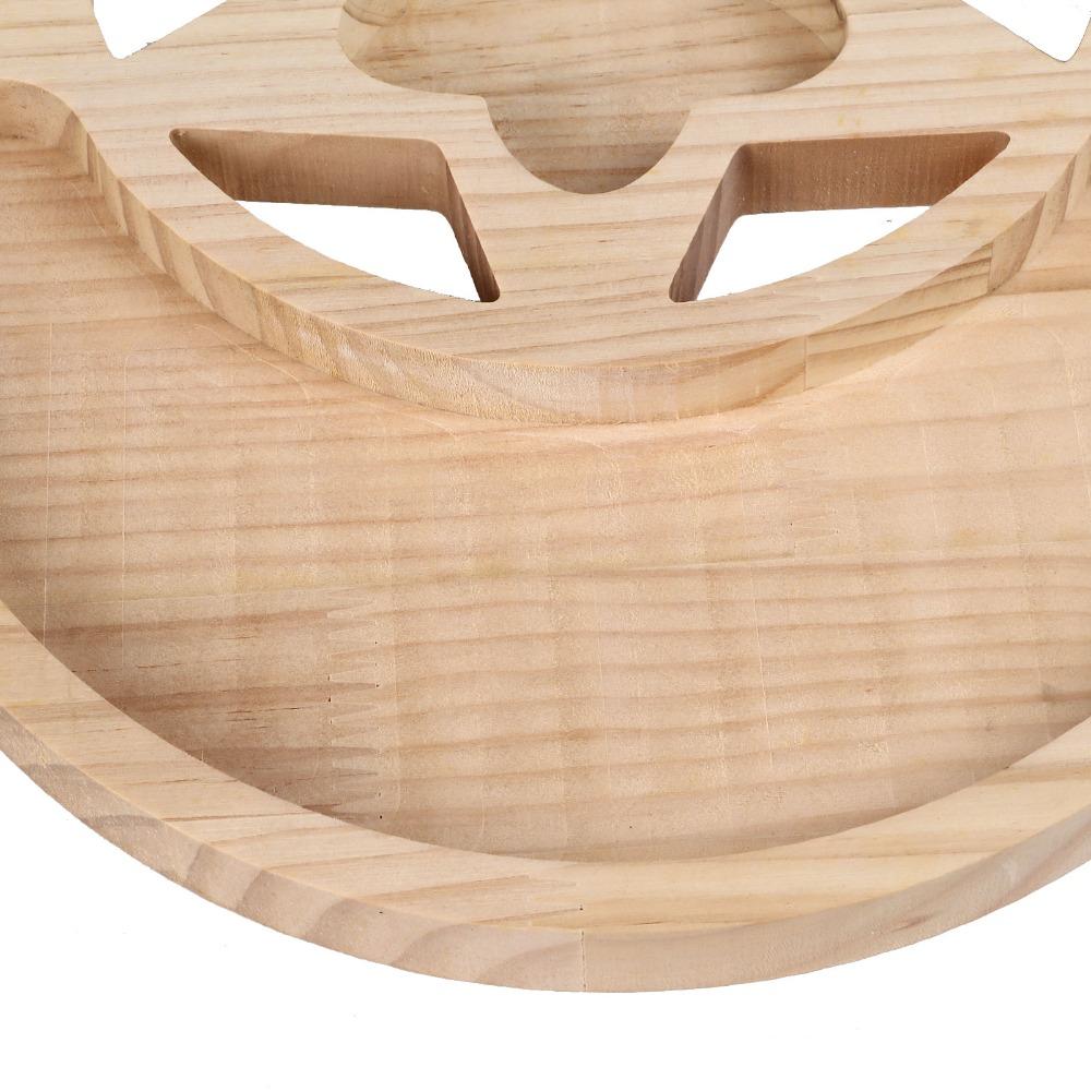 Moon Shaped Wooden Crystal Tray Star Shape Wood Crystal Holder Display Dish Lightweight Minimal Wooden Organizer Tray