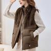 Fashion Winter Women's Vest Thick Warm Casual Sleeveless Jackets Woman Short Coat