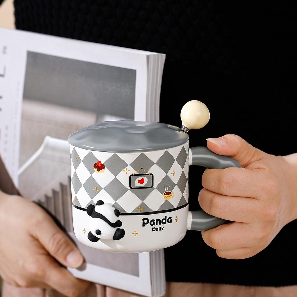 Creative DIY Mug Couple Water Cup Coffee Cup High Precision Ceramic Cup Souvenir Cute Animal Cup