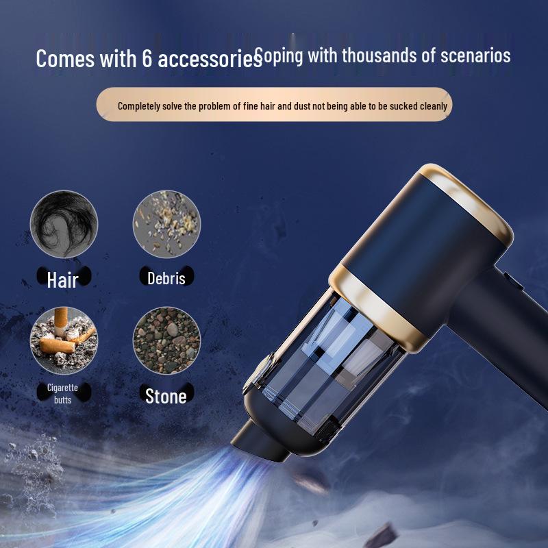 Wireless Dual-Use Car Vacuum & Blower - Compact Mini Electric Dust Cleaner