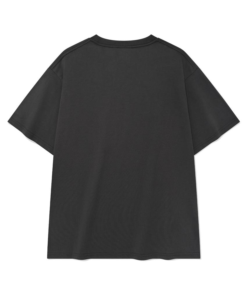 COVERNAT WOMAN Semi-Overfit Cocktail T-Shirt Charcoal